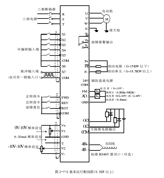 ABB变频器控制电机接线图纸