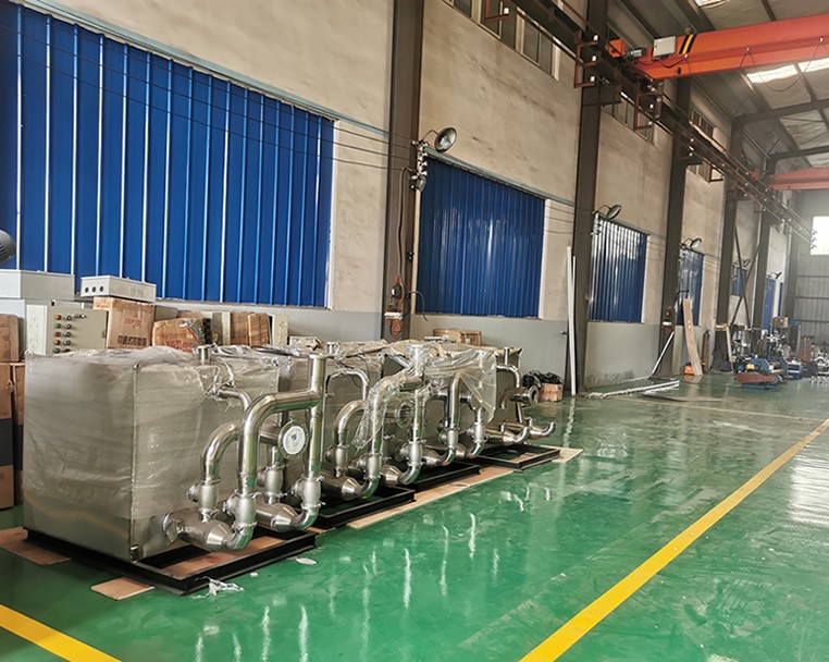 地下室污水提升一体化设备成品车间